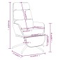 vidaXL Sillón de relax con reposapiés de tela amarillo mostaza