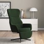 vidaXL Sillón de relax con reposapiés terciopelo verde oscuro vidaXL Sillón de relax con reposapiés terciopelo verde oscuro