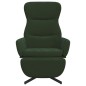 vidaXL Sillón de relax con reposapiés terciopelo verde oscuro vidaXL Sillón de relax con reposapiés terciopelo verde oscuro