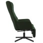 vidaXL Sillón de relax con reposapiés terciopelo verde oscuro vidaXL Sillón de relax con reposapiés terciopelo verde oscuro