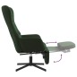 vidaXL Sillón de relax con reposapiés terciopelo verde oscuro vidaXL Sillón de relax con reposapiés terciopelo verde oscuro