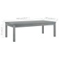 vidaXL Mesa de centro de madera maciza de acacia gris 100x50x33 cm vidaXL Mesa de centro de madera maciza de acacia gris 100x50x33 cm