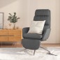 vidaXL Sillón de relax con reposapiés de tela gris oscuro vidaXL Sillón de relax con reposapiés de tela gris oscuro