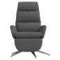 vidaXL Sillón de relax con reposapiés de tela gris oscuro vidaXL Sillón de relax con reposapiés de tela gris oscuro
