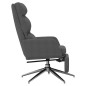 vidaXL Sillón de relax con reposapiés de tela gris oscuro vidaXL Sillón de relax con reposapiés de tela gris oscuro