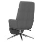 vidaXL Sillón de relax con reposapiés de tela gris oscuro vidaXL Sillón de relax con reposapiés de tela gris oscuro