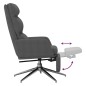 vidaXL Sillón de relax con reposapiés de tela gris oscuro vidaXL Sillón de relax con reposapiés de tela gris oscuro