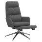 vidaXL Sillón de relax con reposapiés de tela gris oscuro vidaXL Sillón de relax con reposapiés de tela gris oscuro