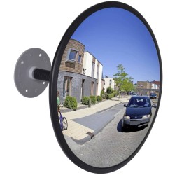 vidaXL Espejo de tráfico convexo de interior acrílico negro 30 cm