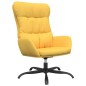 vidaXL Sillón de relax con reposapiés tela amarillo mostaza vidaXL Sillón de relax con reposapiés tela amarillo mostaza