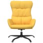 vidaXL Sillón de relax con reposapiés tela amarillo mostaza vidaXL Sillón de relax con reposapiés tela amarillo mostaza