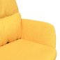 vidaXL Sillón de relax con reposapiés tela amarillo mostaza vidaXL Sillón de relax con reposapiés tela amarillo mostaza