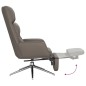 vidaXL Sillón de relax y reposapiés cuero auténtico y sintético gris vidaXL Sillón de relax y reposapiés cuero auténtico y sintético gris