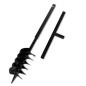 Taladro Negro De Tierra De Acero Con Mango 150 mm Tres Espirales Taladro Negro De Tierra De Acero Con Mango 150 mm Tres Espirales