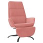 vidaXL Sillón de relax con reposapiés terciopelo rosa vidaXL Sillón de relax con reposapiés terciopelo rosa