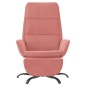 vidaXL Sillón de relax con reposapiés terciopelo rosa vidaXL Sillón de relax con reposapiés terciopelo rosa