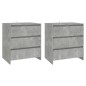 vidaXL Aparador de 3 piezas madera manufacturada gris hormigón