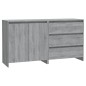 vidaXL Aparador de 2 piezas madera manufacturada gris Sonoma