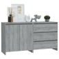 vidaXL Aparador de 2 piezas madera manufacturada gris Sonoma