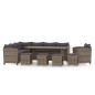 vidaXL Set de sofás de jardín 7 piezas y cojines ratán sintético gris vidaXL Set de sofás de jardín 7 piezas y cojines ratán sintético gris