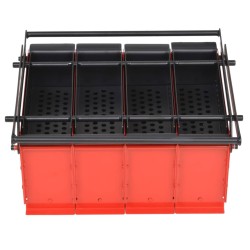 vidaXL Briquetadora de papel acero negro y rojo 38x31x18 cm