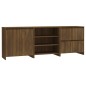 vidaXL Aparador de 3 piezas madera manufacturada marrón roble vidaXL Aparador de 3 piezas madera manufacturada marrón roble