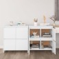 vidaXL Aparadores 2 unidades madera contrachapada blanco 70x41x75 cm