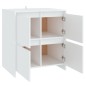 vidaXL Aparadores 2 unidades madera contrachapada blanco 70x41x75 cm