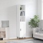 vidaXL Aparador alto madera contrachapada blanco 34,5x34x180 cm