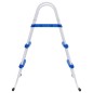 vidaXL Escalera para piscina acero azul y blanco 84 cm vidaXL Escalera para piscina acero azul y blanco 84 cm