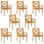 vidaXL Sillas de comedor de jardín 8 uds madera maciza de acacia vidaXL Sillas de comedor de jardín 8 uds madera maciza de acacia
