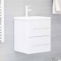vidaXL Mueble con lavabo madera de ingeniería blanco brillo vidaXL Mueble con lavabo madera de ingeniería blanco brillo