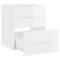 vidaXL Mueble con lavabo madera de ingeniería blanco brillo vidaXL Mueble con lavabo madera de ingeniería blanco brillo