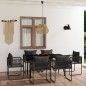vidaXL Juego de comedor de jardín 7 piezas negro vidaXL Juego de comedor de jardín 7 piezas negro