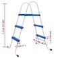 vidaXL Escalera para piscina acero azul y blanco 84 cm vidaXL Escalera para piscina acero azul y blanco 84 cm