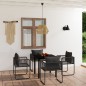vidaXL Juego de comedor para jardín 5 piezas negro vidaXL Juego de comedor para jardín 5 piezas negro