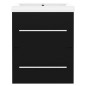 vidaXL Mueble con lavabo madera de ingeniería negro vidaXL Mueble con lavabo madera de ingeniería negro