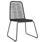 vidaXL Juego de comedor para jardín 7 piezas negro vidaXL Juego de comedor para jardín 7 piezas negro