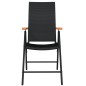 vidaXL Juego de comedor para jardín 5 piezas negro