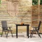 vidaXL Juego de comedor de jardín 3 piezas negro vidaXL Juego de comedor de jardín 3 piezas negro