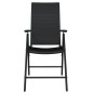 vidaXL Juego de comedor de jardín 3 piezas negro vidaXL Juego de comedor de jardín 3 piezas negro