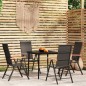 vidaXL Juego de comedor para jardín 5 piezas negro vidaXL Juego de comedor para jardín 5 piezas negro