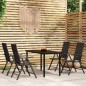 vidaXL Juego de comedor para jardín 5 piezas negro vidaXL Juego de comedor para jardín 5 piezas negro