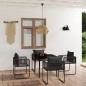 vidaXL Juego de comedor para jardín 5 piezas negro vidaXL Juego de comedor para jardín 5 piezas negro