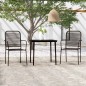 vidaXL Juego de comedor de jardín 3 piezas negro