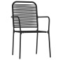 vidaXL Juego de comedor de jardín 3 piezas negro
