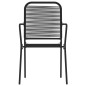 vidaXL Juego de comedor de jardín 3 piezas negro