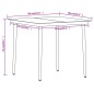 vidaXL Juego de comedor de jardín 3 piezas negro
