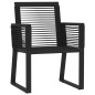 vidaXL Juego de comedor para jardín 3 piezas negro vidaXL Juego de comedor para jardín 3 piezas negro