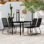 vidaXL Juego de comedor de jardín 5 piezas negro vidaXL Juego de comedor de jardín 5 piezas negro